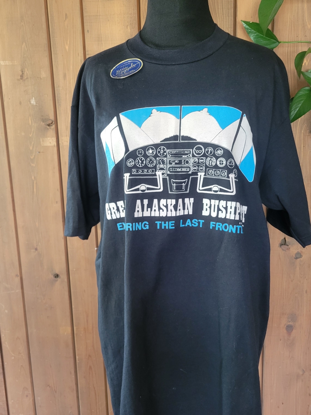 Vintage 1987 Great Alaskan Bush Pilot Raunchy Joke T-Shirt Size Lg